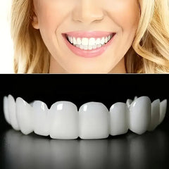 2pcs veneer comfortable fit dentures, white denture top veneer denture accessories for men and women