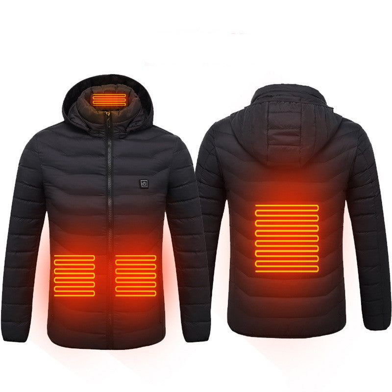 Neu Beheizte Jacke Mantel USB Elektrische Jacke Baumwolle Mantel Heizung Thermische Kleidung Heizung Weste