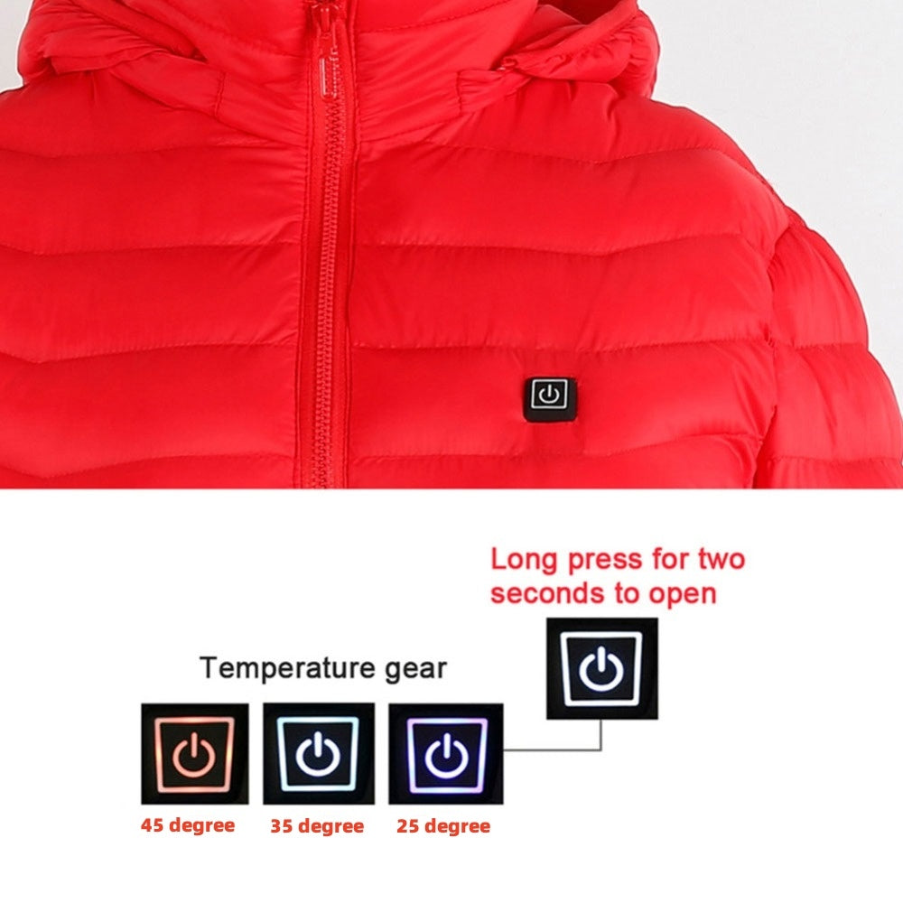 Neu Beheizte Jacke Mantel USB Elektrische Jacke Baumwolle Mantel Heizung Thermische Kleidung Heizung Weste