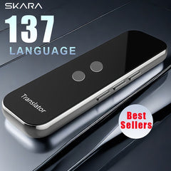 Portable Two-Way Language Translator with App Support for 137 Languages, High Accuracy for Travel, Business, and Learning