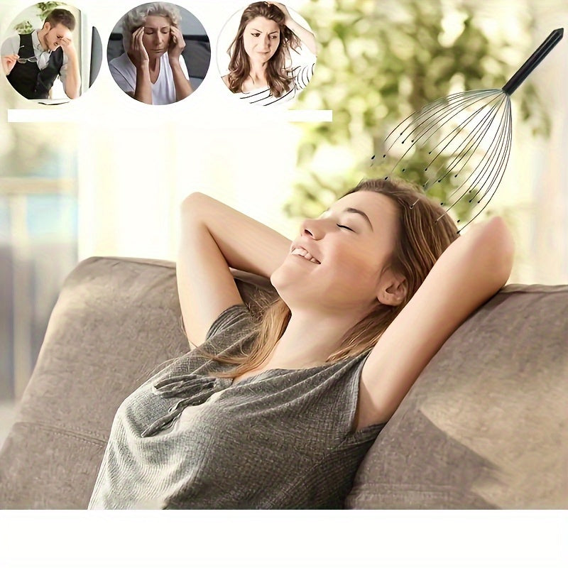 20-Finger Hand-Held Head Massager & Scalp Scratcher For Deep Relaxation And Tingling Sensation