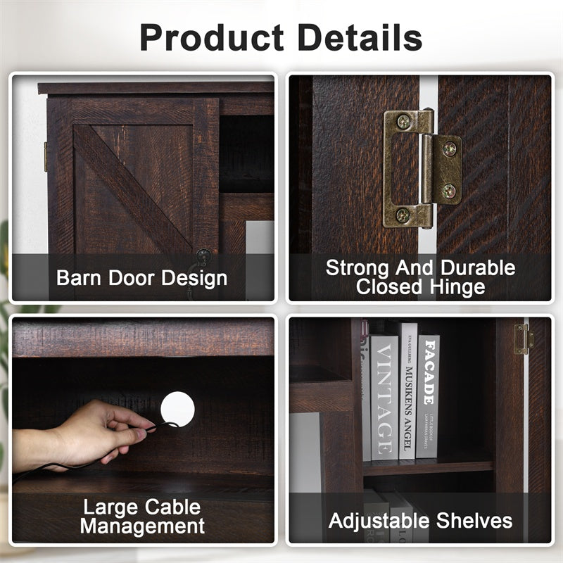 Mueble de TV de madera para sala de estar de casa vintage