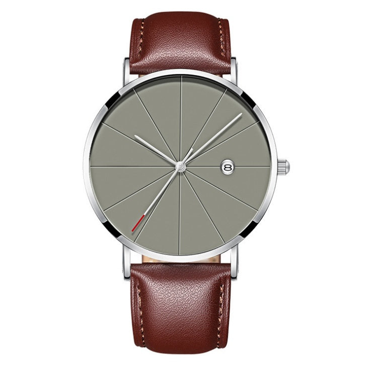 Reloj de calendario simple para hombre, creativo, de cuarzo, resistente al agua