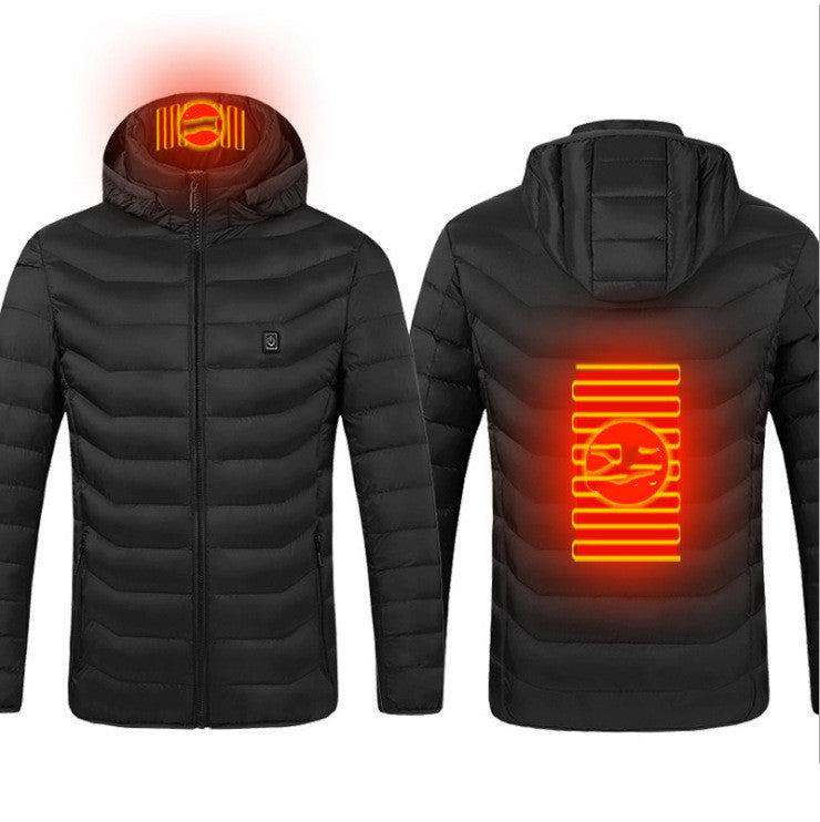 Neu Beheizte Jacke Mantel USB Elektrische Jacke Baumwolle Mantel Heizung Thermische Kleidung Heizung Weste