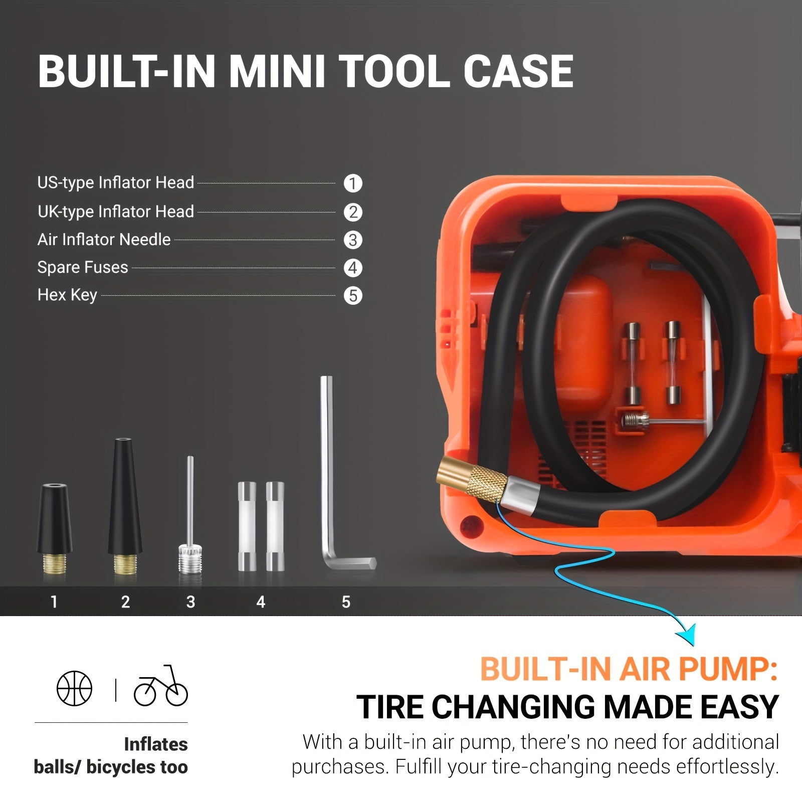 E-HEELP Electric Car Jack Kit 5Ton 12V Hydraulic Car Jack Lift (Lifting Range: 6.1-17.7 Inch) With Electric Impact Wrench - For SUV, MPV, Sedan, Truck -  Garage Repair & Tire Change - Ideal Gift for Car Enthusiasts