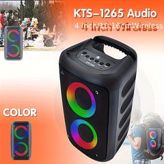 Wireless Speaker With Subwoofer, Large Boombox Speaker, Stereo Speaker, Subwoofer, Outdoor Wireless Speaker, Party Disco Light, TWS, TF, , MIC