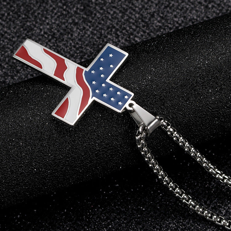 Collar con cruz de bandera