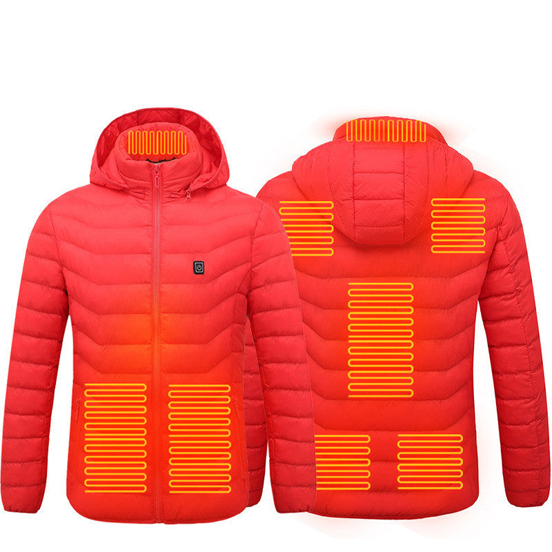 Neu Beheizte Jacke Mantel USB Elektrische Jacke Baumwolle Mantel Heizung Thermische Kleidung Heizung Weste