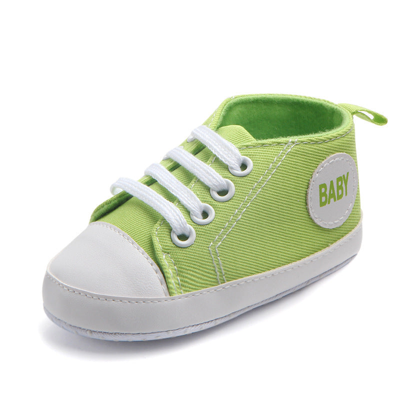 Zapatillas deportivas clásicas de lona para bebés, niños y niñas, zapatos para primeros pasos, suela suave y antideslizante para bebés