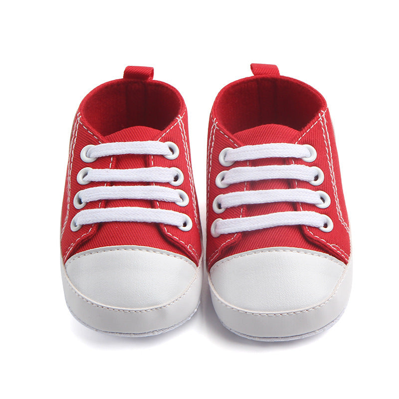 Zapatillas deportivas clásicas de lona para bebés, niños y niñas, zapatos para primeros pasos, suela suave y antideslizante para bebés