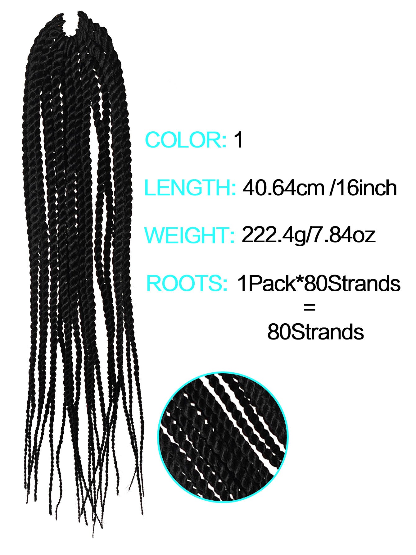 4X EZ SENEGALESE BRAID Long Crochet Braid Synthetic Hairstyle Black Burgundy Brown Ladies Box Braid Crochet Hair-16 Inch