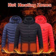 Neu Beheizte Jacke Mantel USB Elektrische Jacke Baumwolle Mantel Heizung Thermische Kleidung Heizung Weste