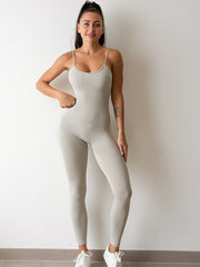 Womens Sexy Unitard One Piece Jumpsuit Spaghetti Strap Tummy Control Rompers Sleeveless Bodysuits Outfits Basic Comfy