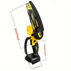 Cordless 6-Inch Mini Chainsaw for Tree Trimming, Powerful Battery-Powered Handheld Electric Saw for Gardeners, Fathers Day Gifts, Birthday Gifts for Men over 50