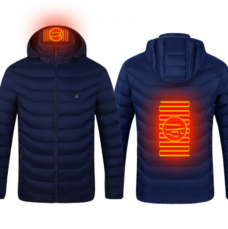 Neu Beheizte Jacke Mantel USB Elektrische Jacke Baumwolle Mantel Heizung Thermische Kleidung Heizung Weste