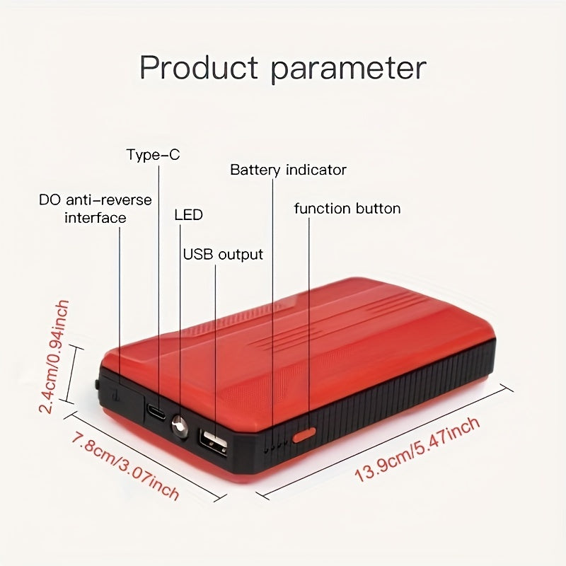 Portable Emergency Car Starter: Car Emergency Start Portable Battery Ignition Starter Lighting