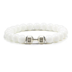 Turquoise Energy Gun Black Electroplated Alloy Barbell Bracelet