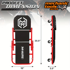 1 rolling 36-Inch 2-in-1 Rolling Folding Mechanic Creeper with Casters, 330 lbs Weight Capacity