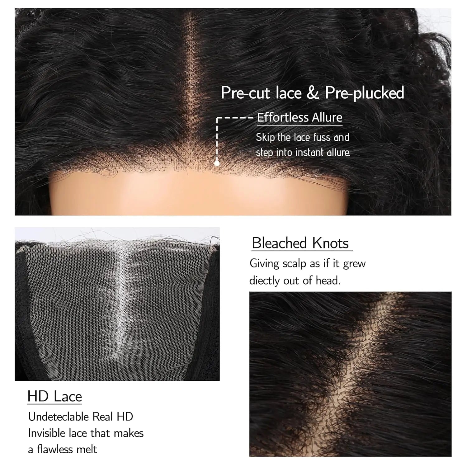 Glueless Wig Human Hair Ready To Wear Deep Wave Frontal Wig Short Curly Bob Wig Human Hair 4x4 13x4 Lace Front Human Hair 180%