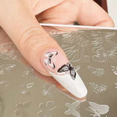 Placas de estampado para decoración de uñas XMQ Diseños de mariposas Plantillas de flores