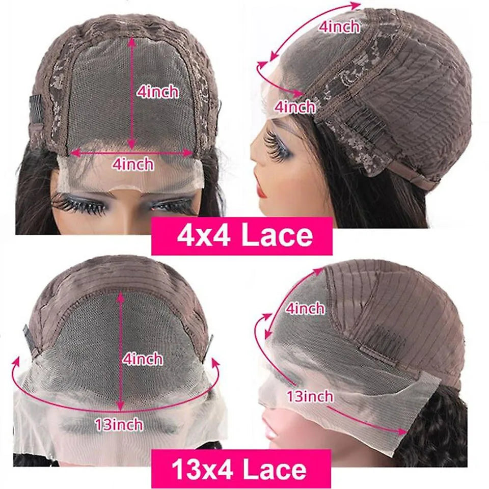 Glueless Wig Human Hair Ready To Wear Deep Wave Frontal Wig Short Curly Bob Wig Human Hair 4x4 13x4 Lace Front Human Hair 180%