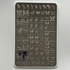 Placas de estampado para decoración de uñas XMQ Diseños de mariposas Plantillas de flores