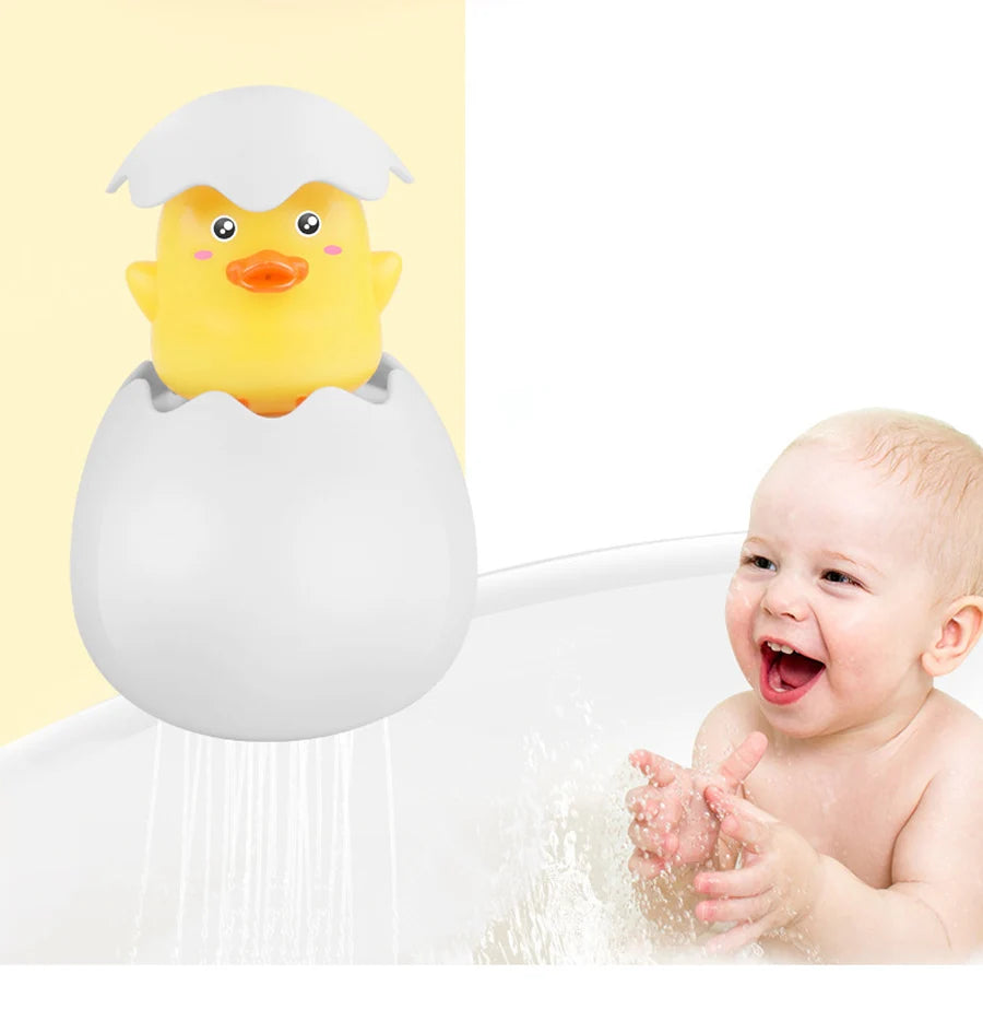 Baby Bathing Toy Kids Cute Duck Penguin Egg Water Spray Sprinkler Bathroom Sprinkling Shower Swimming Water Toys For Kids Gift