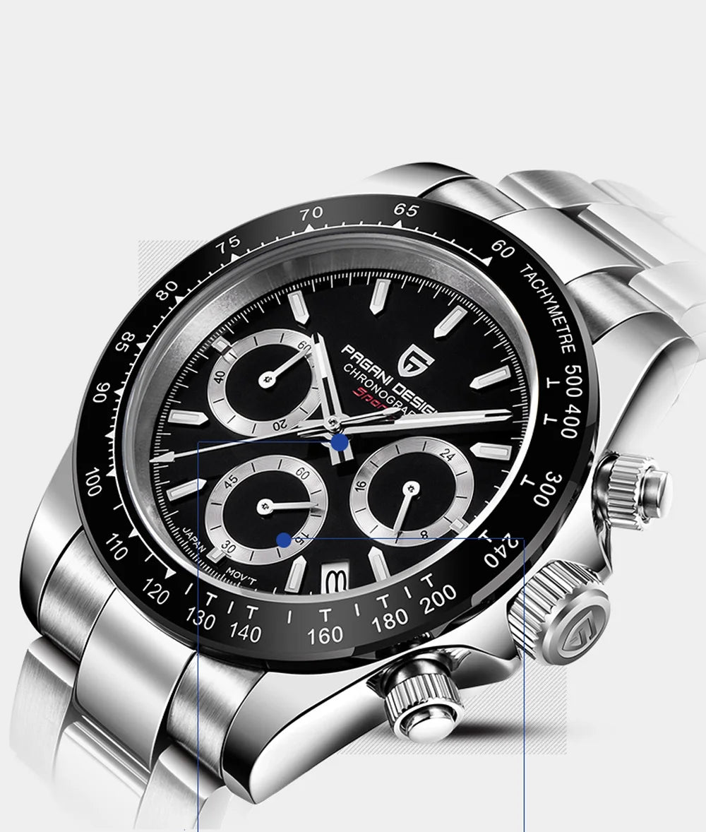 PAGANI DESIGN 2024 New Men's Watches Quartz Business Watch Mens Watches Top Brand Luxury Watch Men Chronograph VK63 Reloj Hombre