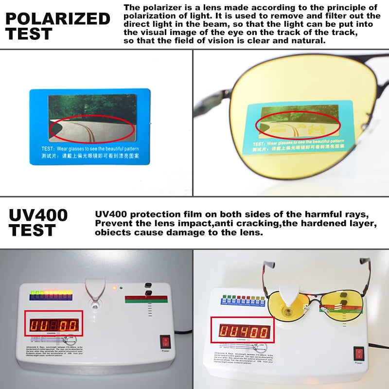 CoolPandas - Gafas de sol de aviación de alta calidad para hombre, polarizadas, fotocromáticas, para conducir, con visión diurna y nocturna, para piloto, para mujer, UV400