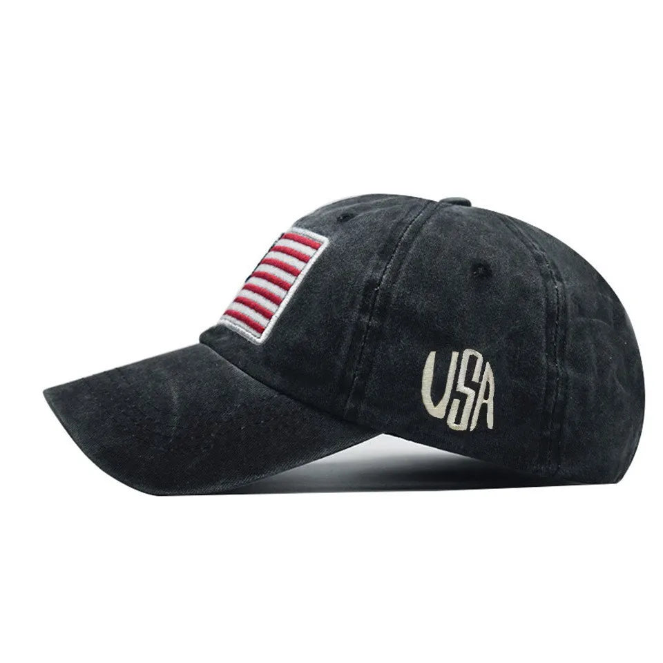 Men Cotton Baseball Cap Men Women Tactical Army Military Dad Hat USA American Flag US Unisex Hip Hop Hats Outdoor Sport Caps