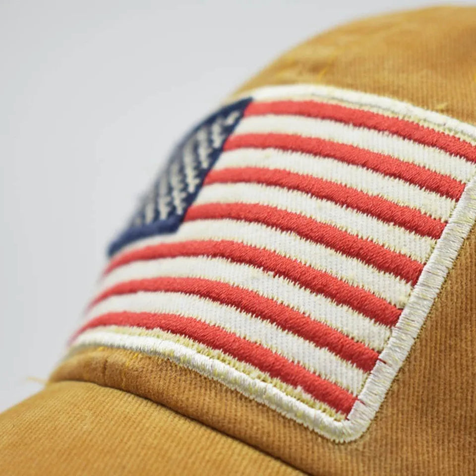 Men Cotton Baseball Cap Men Women Tactical Army Military Dad Hat USA American Flag US Unisex Hip Hop Hats Outdoor Sport Caps