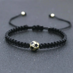 Minimalism Copper Gold Color Ball Charm Bracelet Black Thread Braid Bracelets For Women Men Girls Boy Kids Couples Jewelry Gift