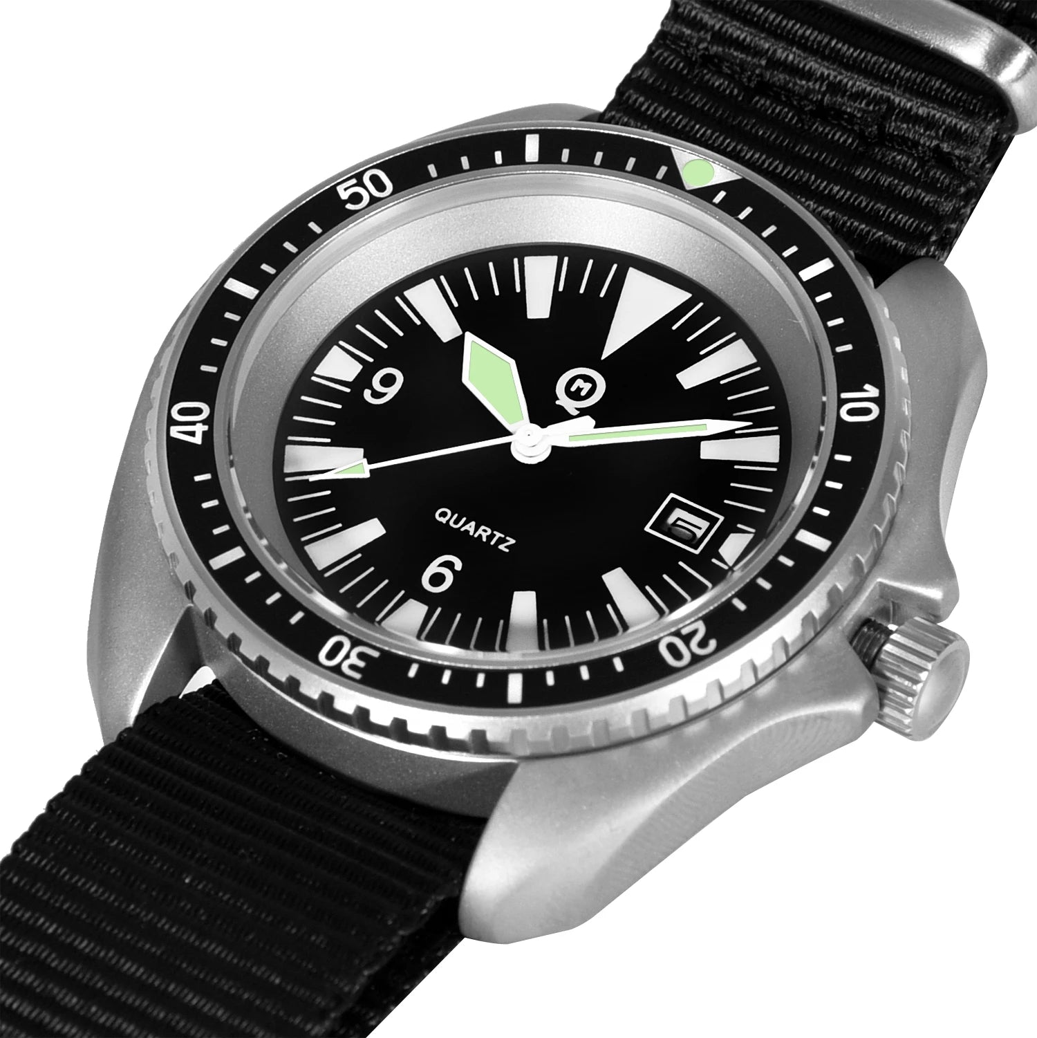 Factory Original 42mm Cooper Submaster SAS SBS Military 300M Diver Men's Classical Watch Super Luminous Nylon Strap SM8016