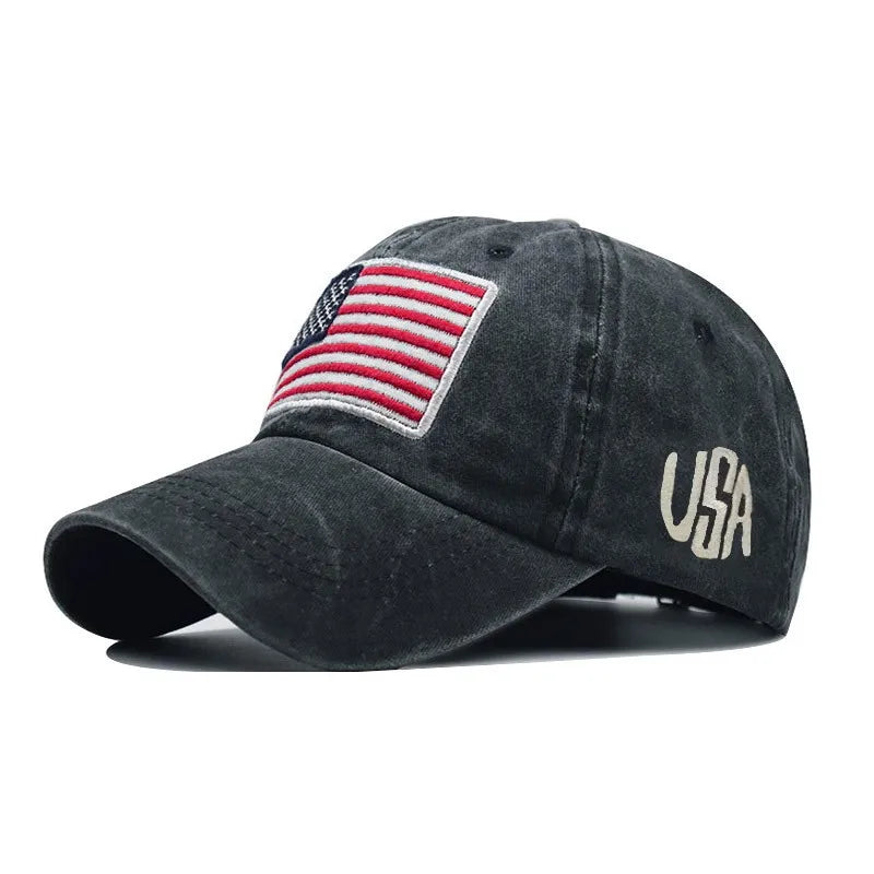 Men Cotton Baseball Cap Men Women Tactical Army Military Dad Hat USA American Flag US Unisex Hip Hop Hats Outdoor Sport Caps