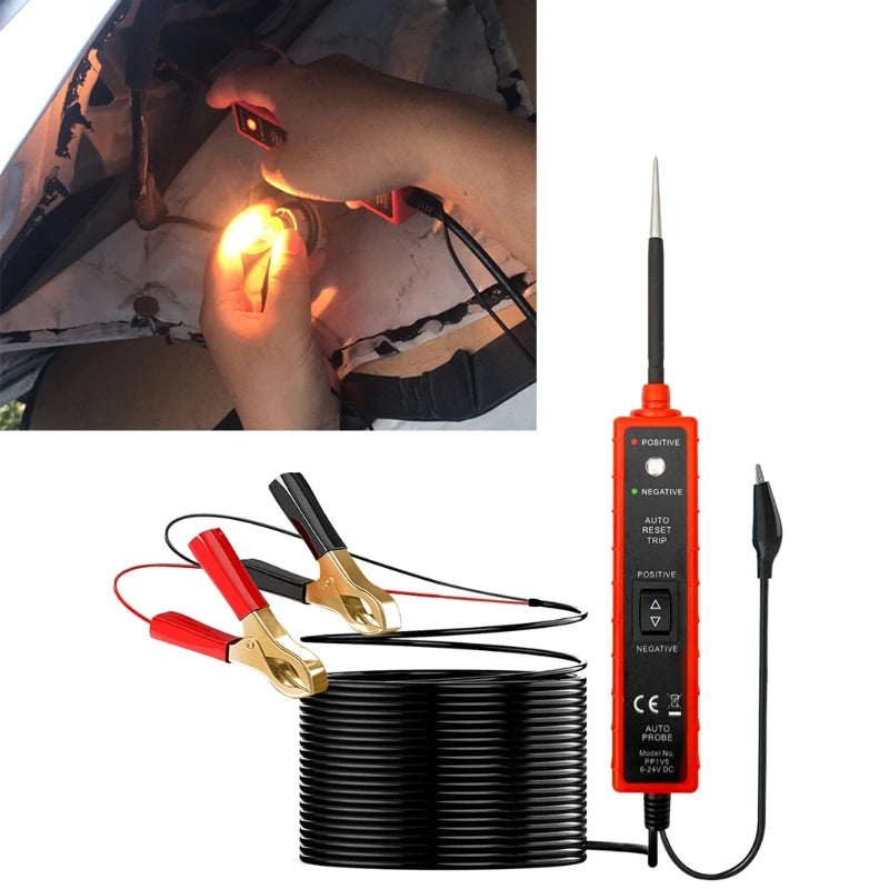 Power Circuit Probe Kit Multi-purpose Auto Circuit Testers Suitable for 6-24V DC Vehicle Electrical System