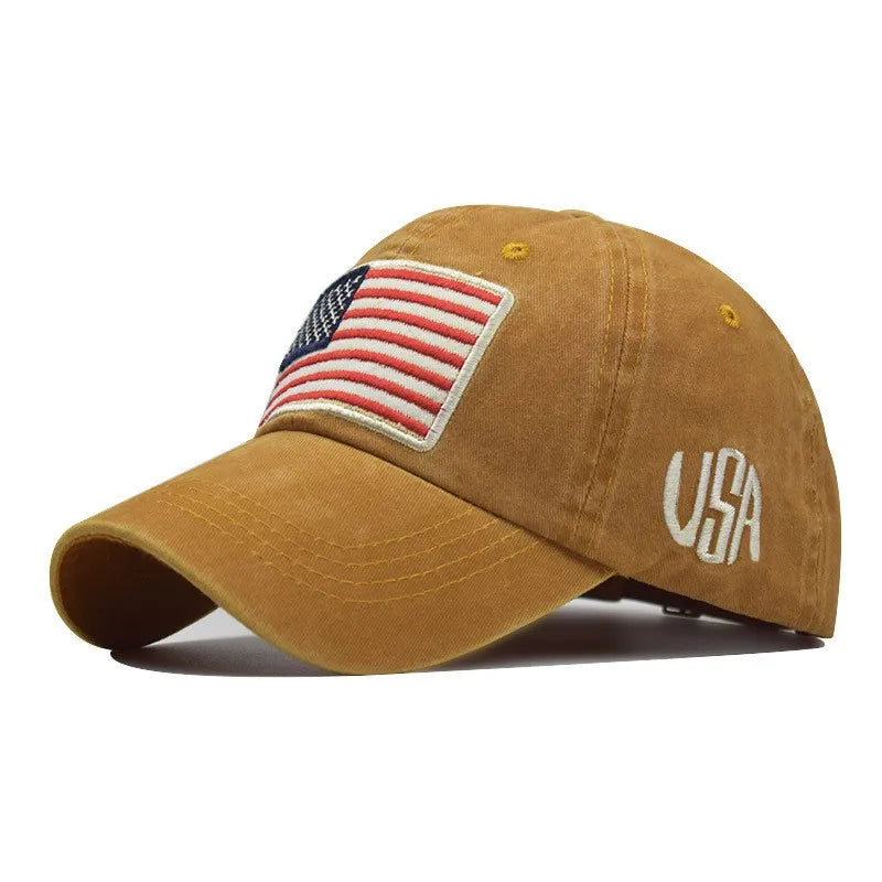 Men Cotton Baseball Cap Men Women Tactical Army Military Dad Hat USA American Flag US Unisex Hip Hop Hats Outdoor Sport Caps