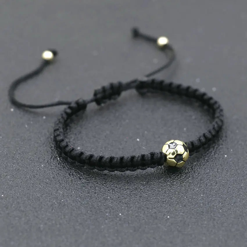 Minimalism Copper Gold Color Ball Charm Bracelet Black Thread Braid Bracelets For Women Men Girls Boy Kids Couples Jewelry Gift