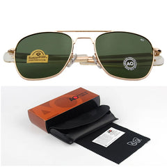 Gafas de sol de moda para hombre, marca militar del ejército estadounidense, diseñador AO, gafas de sol para hombre, lentes de sol de vidrio óptico RS263