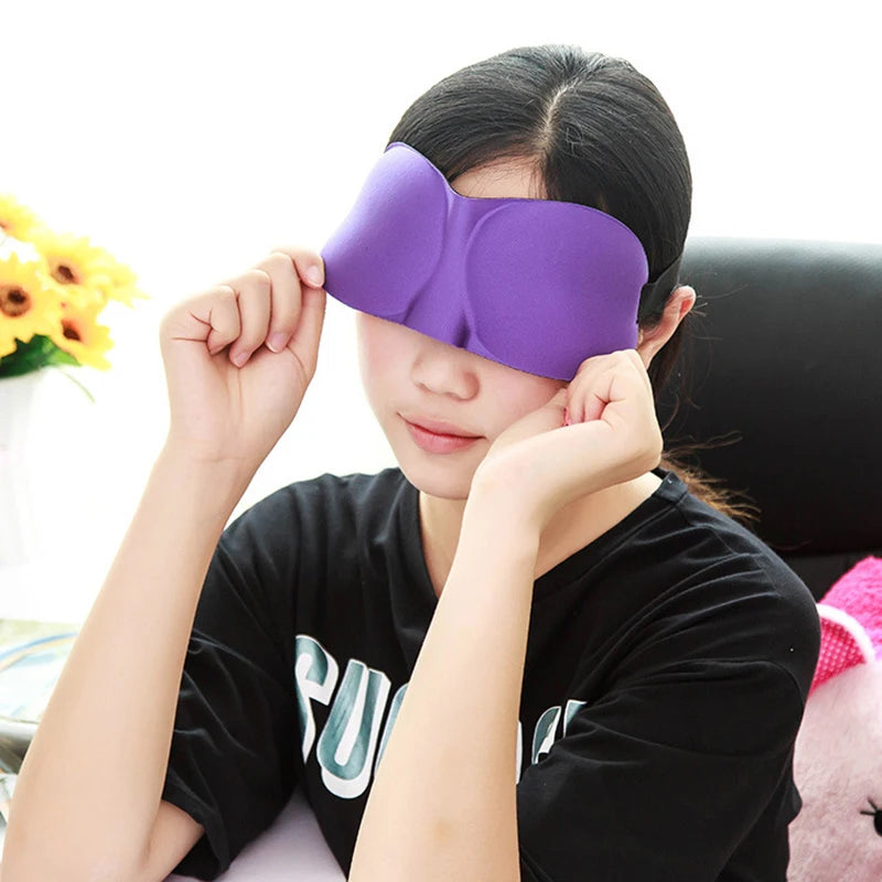 Natural 3D Sleep Mask Sleeping Eye Mask Eyeshade Cover Shade Eye Patch Unisex Soft Portable Blindfold Travel Eyepatch black mask