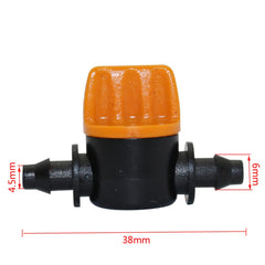 Mini Valve with 4/7mm Hose Garden Irrigation Barbed Water flow control valve Agriculture tools Drip Irrigation Fittings 10 Pcs