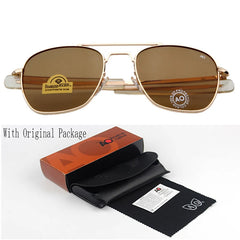 Gafas de sol de moda para hombre, marca militar del ejército estadounidense, diseñador AO, gafas de sol para hombre, lentes de sol de vidrio óptico RS263