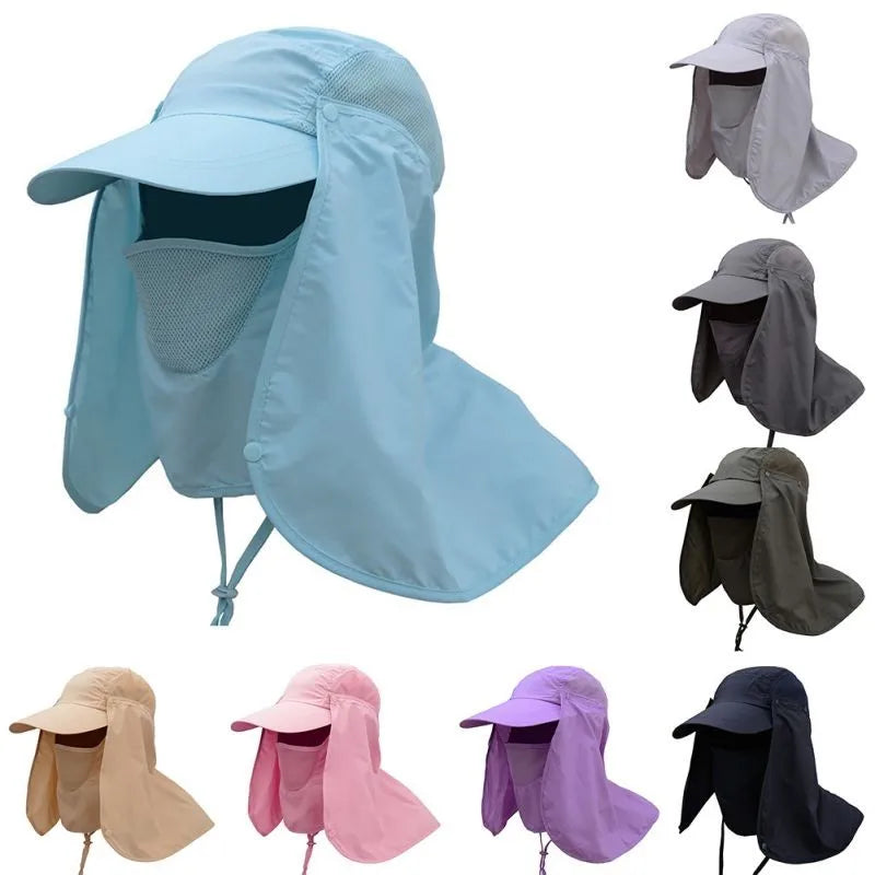 Unisex Sun Protection Hat UV Protection Face Neck Flap Sun Cap Face Man Sun Cap Summer Hat Work Casual Hat Summer