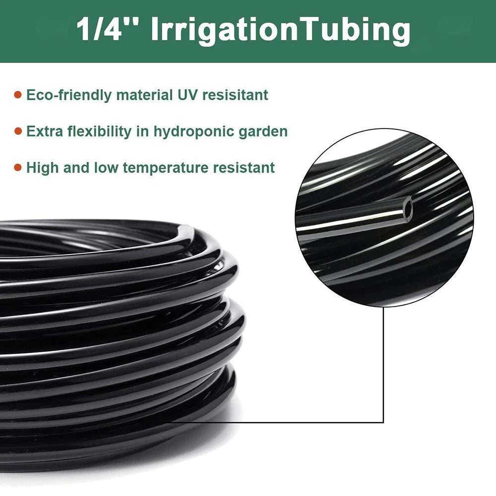 Garden Watering 4/7mm Hose PVC Micro Irrigation Pipe 1/4'' Tubing Irrigation Drip System Sprinkler Tube for Greenhouse Bonsai