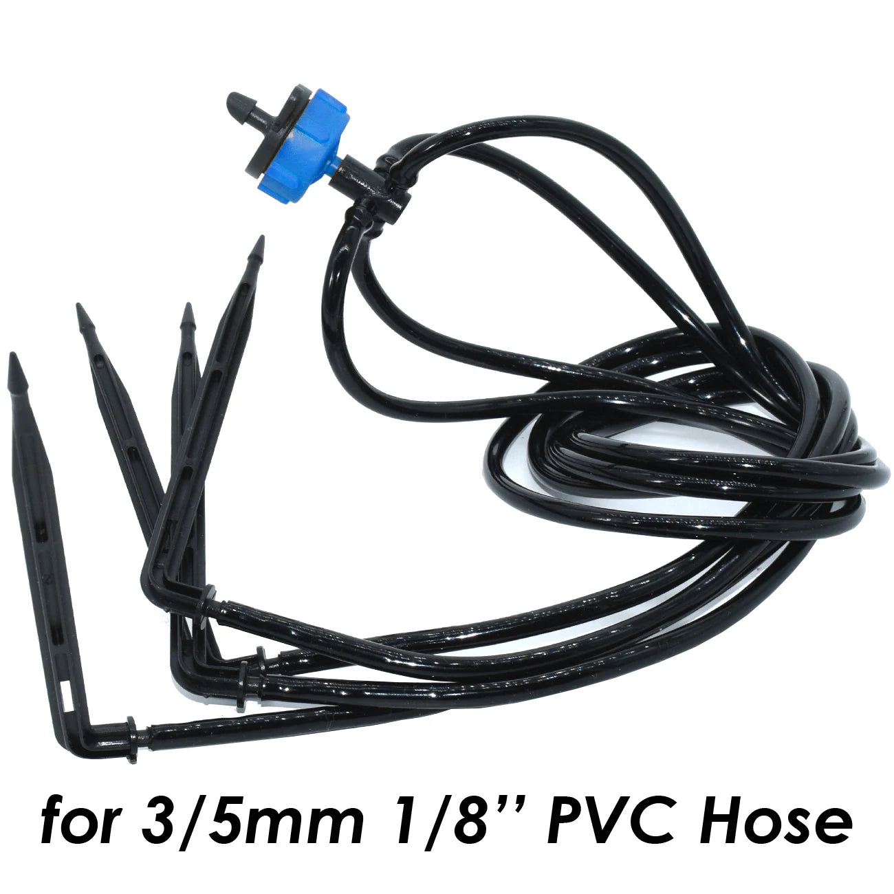 SPRYCLE 5M-140M Garden 3/5mm PVC Hose Micro Drip Irrigation System w/ 2-Way Connector 1/8'' Tubing Pipe Arrow Dripper Greenhouse