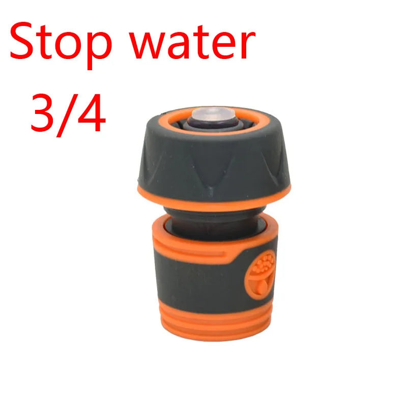 Garden Hose 1/2 3/4 Inch Quick Connector Waterstop Connectors 16mm 20mm Hose Car Wash Water Gun Adapter 1Pcs