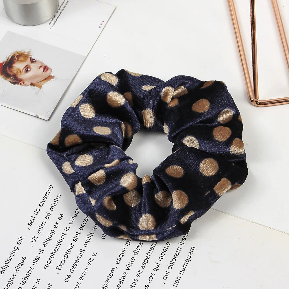 Leopard Printed Hair Tie Striped Lady Scrunchies Ponytail Hair Female Girls Holder Rope Bands For Women Ladies Hair Accessories