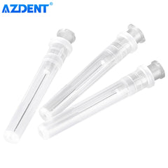 AZDENT 100 piezas de agujas para irrigación de conductos radiculares dentales, para endodoncia unilateral, calibre 30, 0,3 mm, calibre 27, 0,4 mm, calibre 25, 0,5 mm, herramientas de odontología