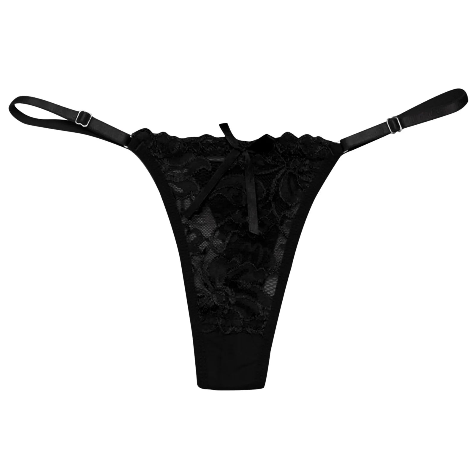 Sexy Low Waist Lace Women's Thong Embroidery Temptation G-String Erotic Breathable T Back Transparent Lingerie For Ladies