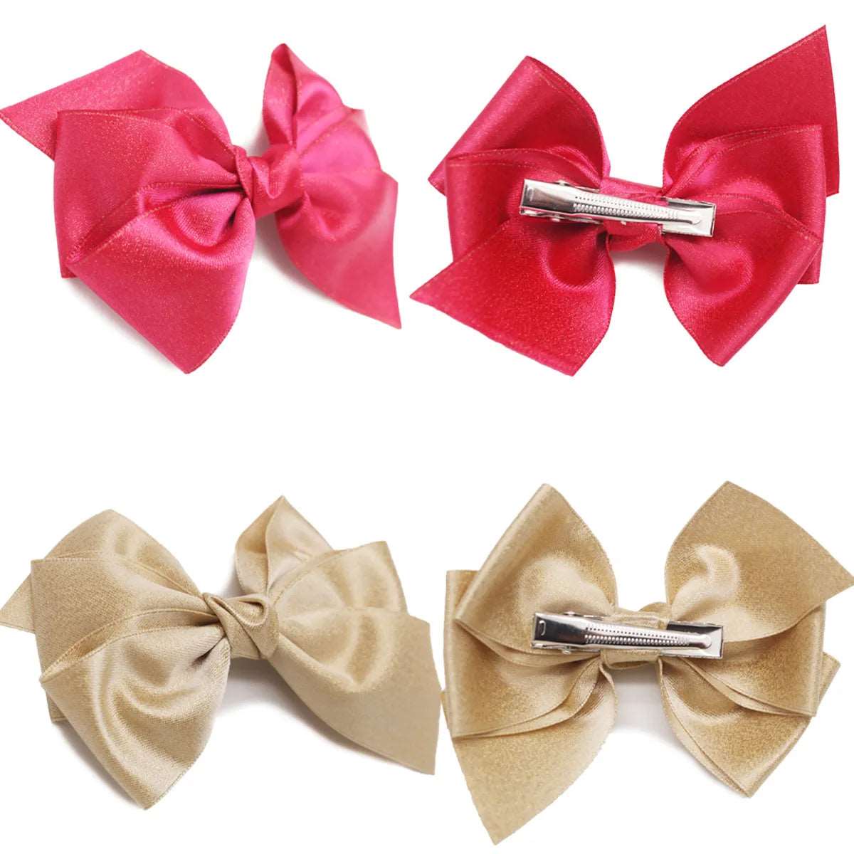 30 Pieces 4.5 Inch Hair Bows Clips Chiffon Ribbon Boutique Pigtail Hair Bow Alligator Clips For Girls Toddlers Kids