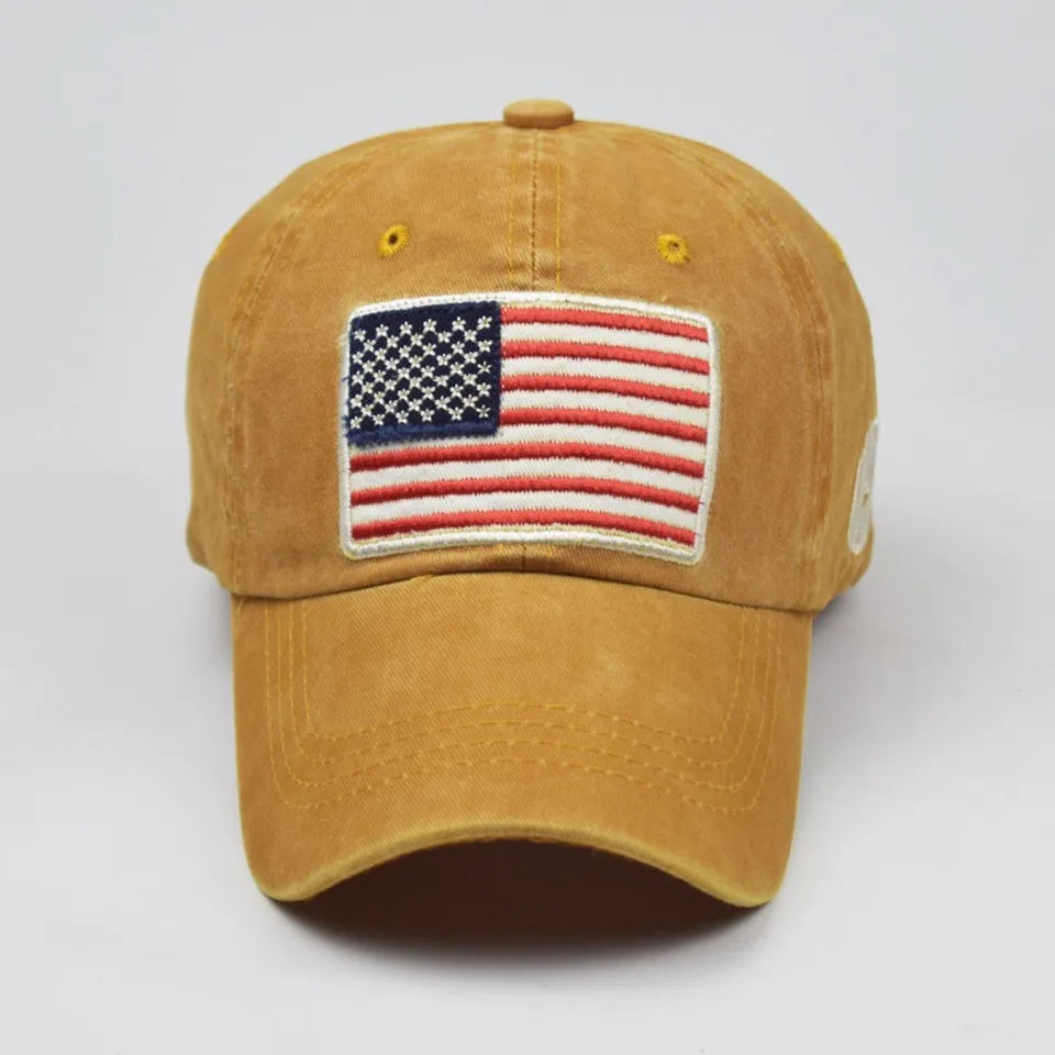 Men Cotton Baseball Cap Men Women Tactical Army Military Dad Hat USA American Flag US Unisex Hip Hop Hats Outdoor Sport Caps